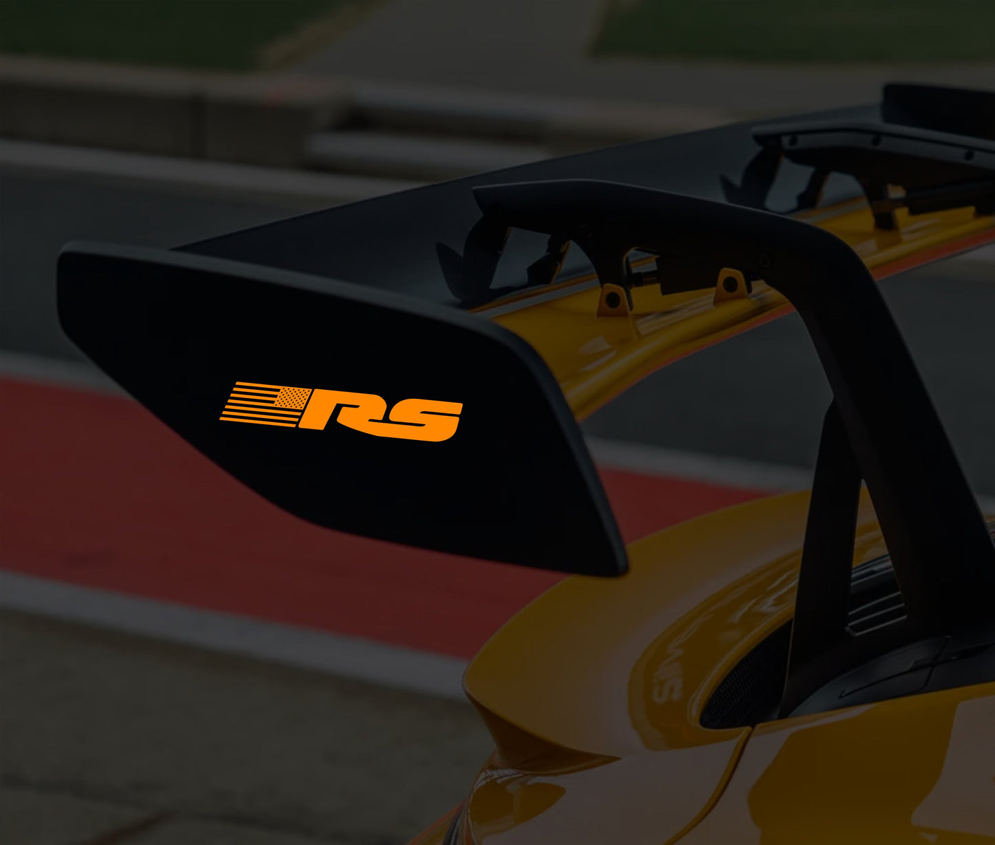 RS Tribute Spoiler Decal β American Flag for Porsche GT3 RS / GT2 RS Wings