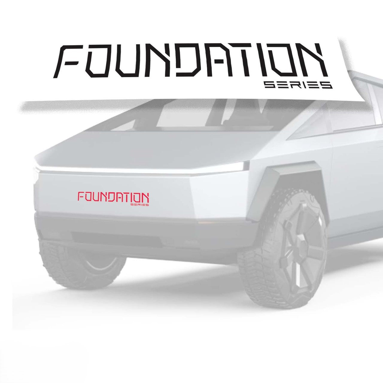 tesla cyber truck foundation series front graphic