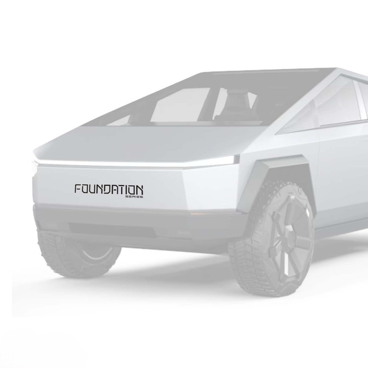 tesla cyber truck foundation series front graphic